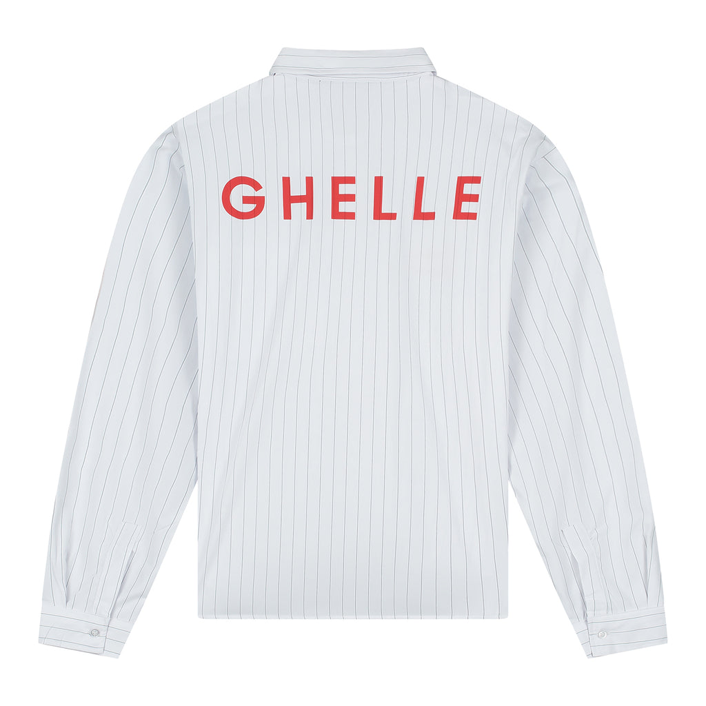 Pintstripe Long Sleeve Shirt White