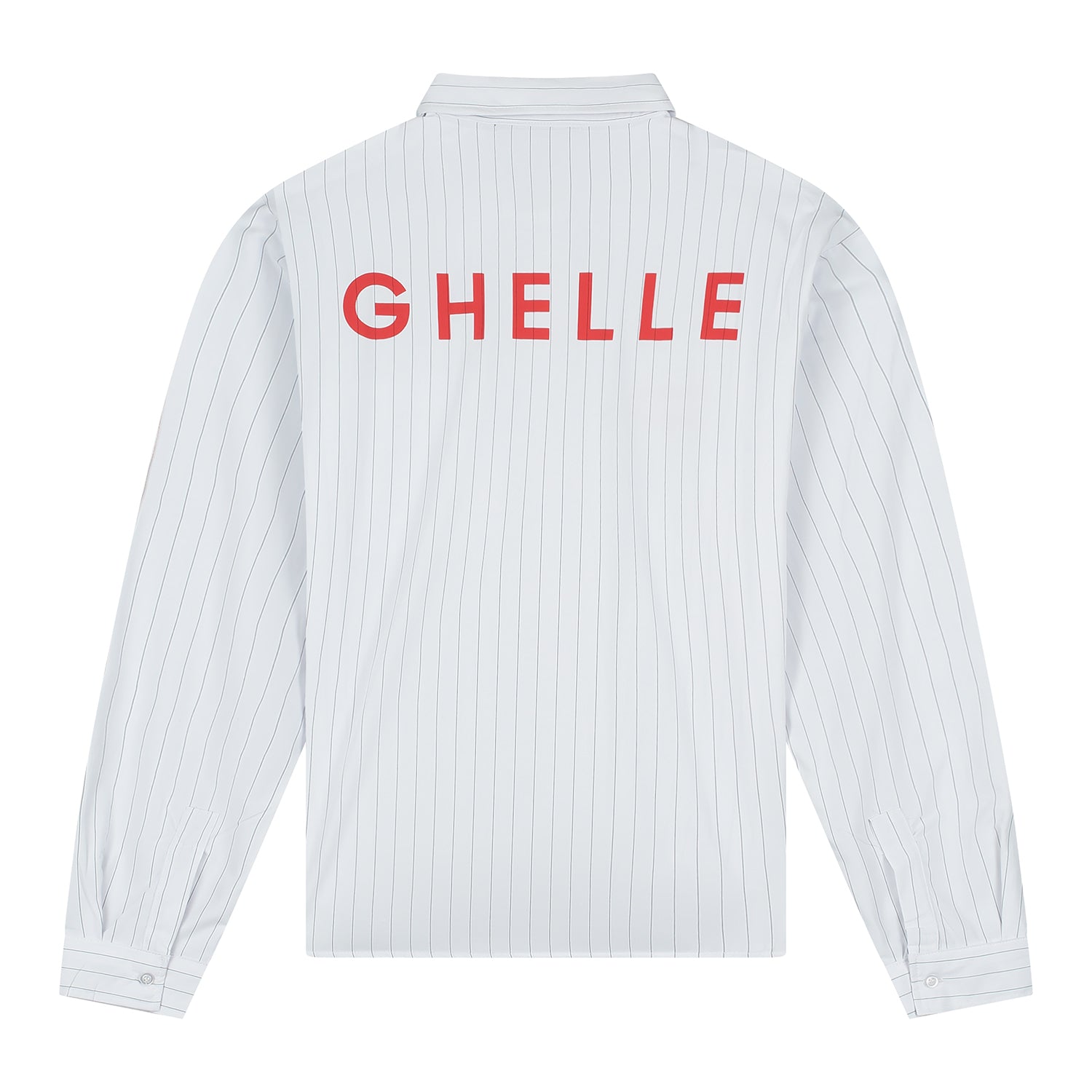 Pintstripe Long Sleeve Shirt White