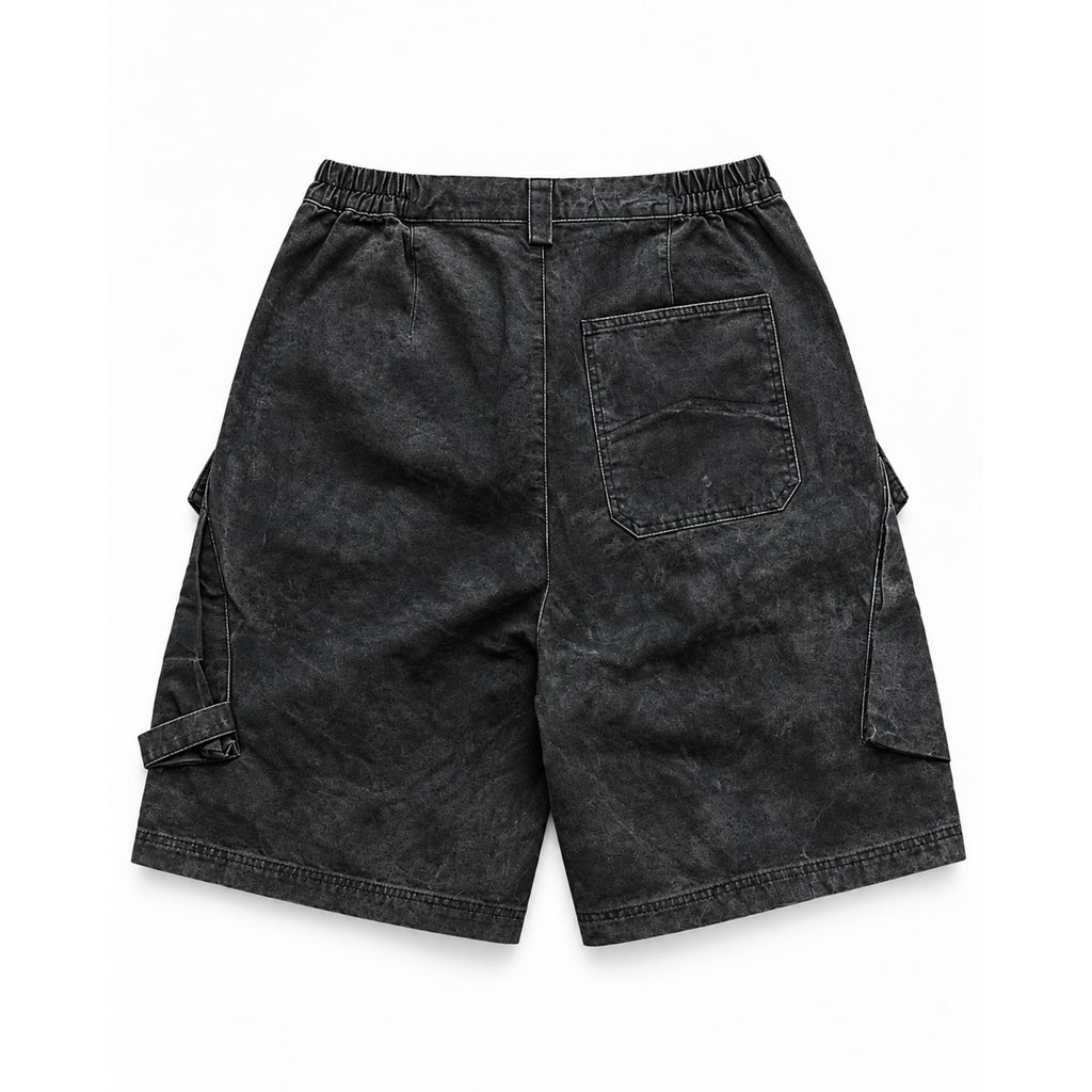 Cargo Jorts Washed Black