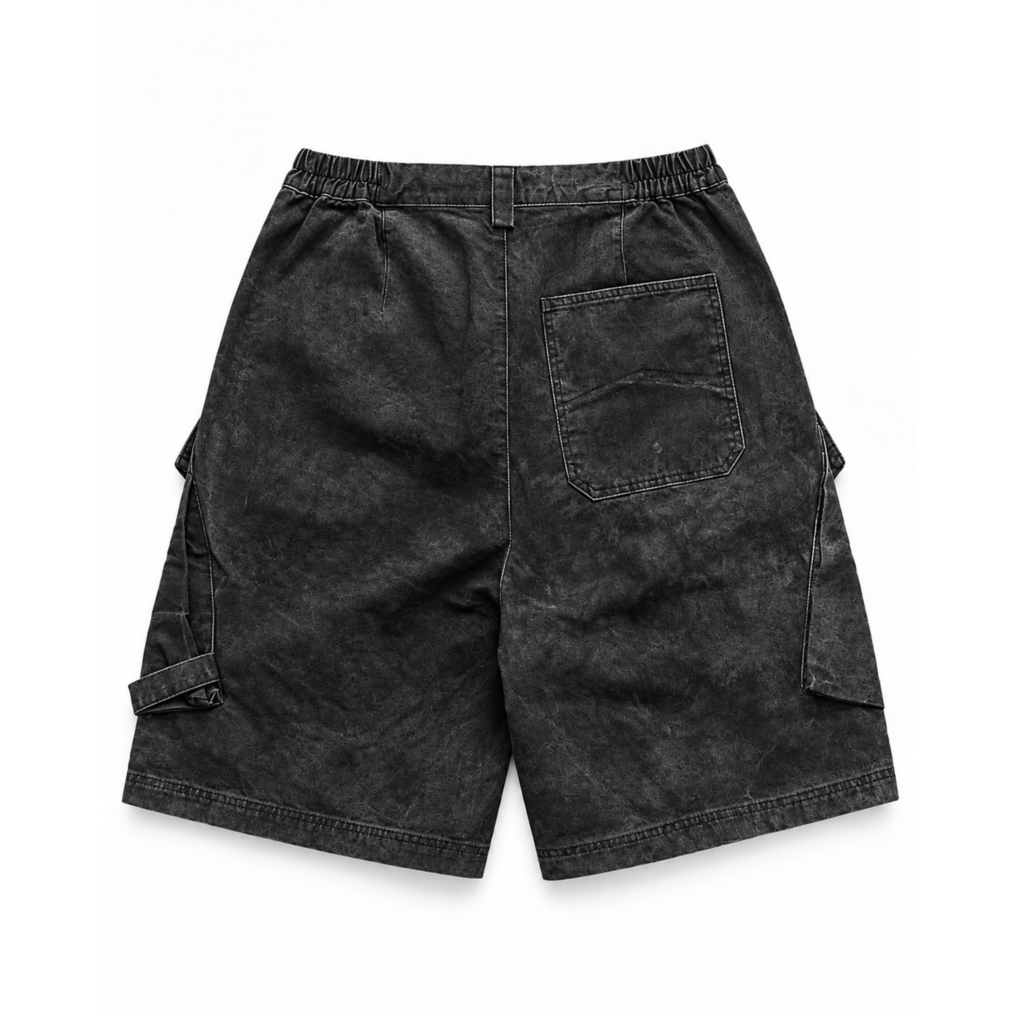 Cargo Jorts Washed Black