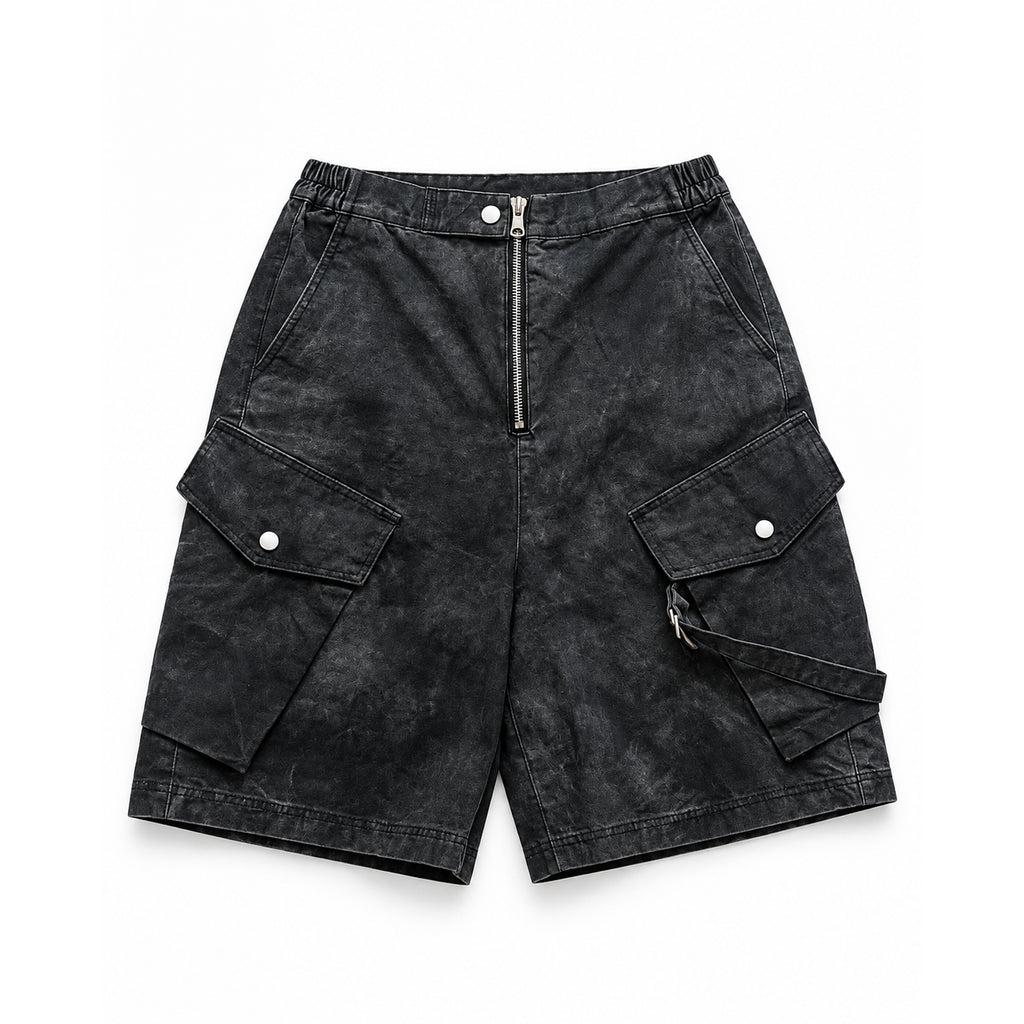 Cargo Jorts Washed Black