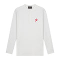 Henley Waffle Long-sleeve - White