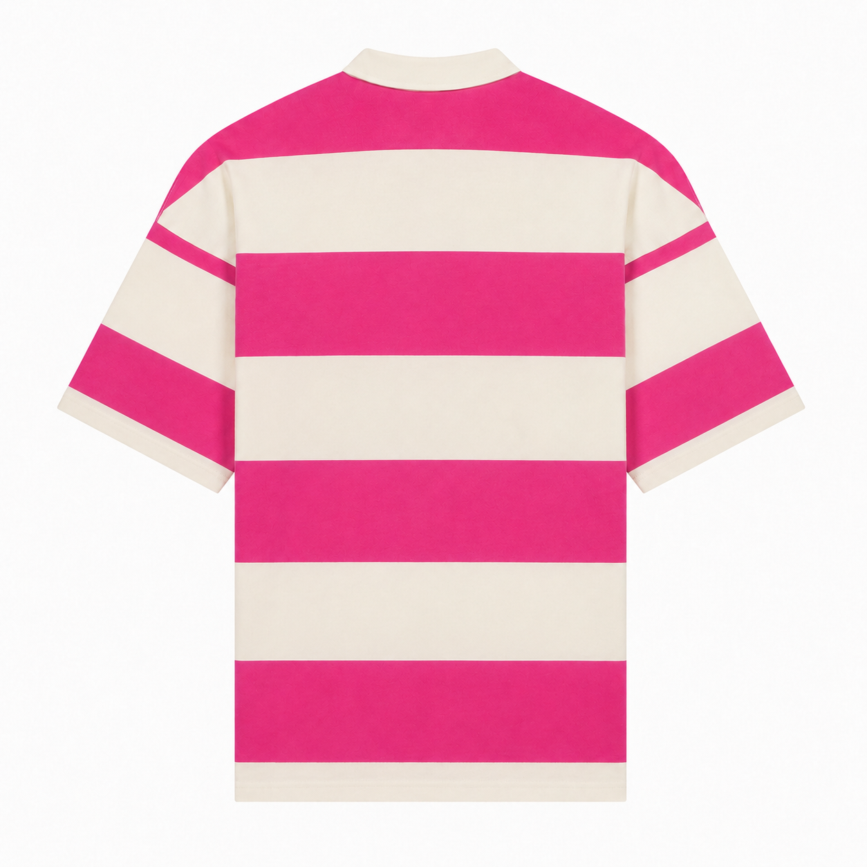 Striped Rugby Polo Pink