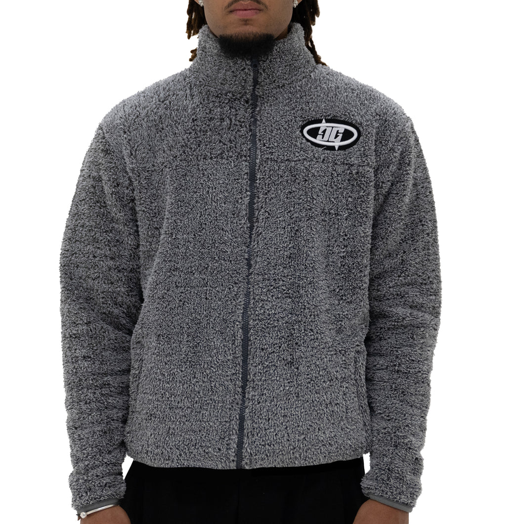 Zip-Up Teddy Grey